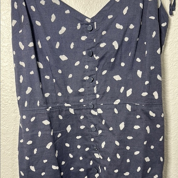 Abercrombie & Fitch Tie-Strap Mini Dress Blue Pattern Small - Picture 2 of 6